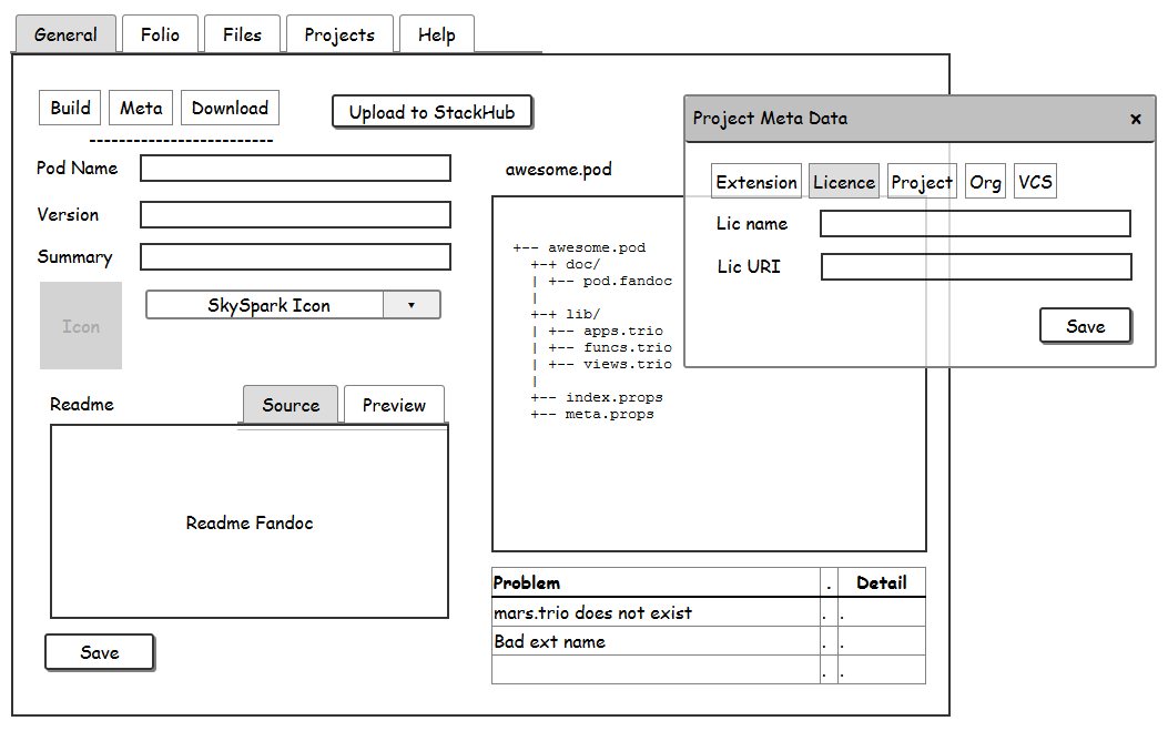 Pod Builder - design of the General View