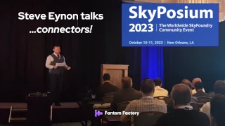 Photo of Steve giving a talk at SkyPosium 2023